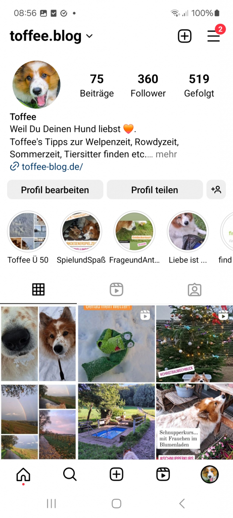 Toffee Blog auf Instagram